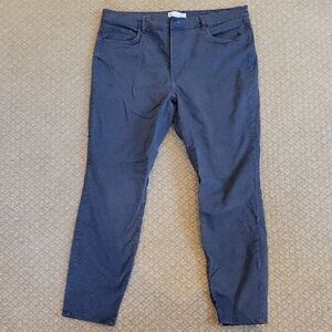 Ann Taylor Loft Dark Gray Slim Fit Brushed Chinos